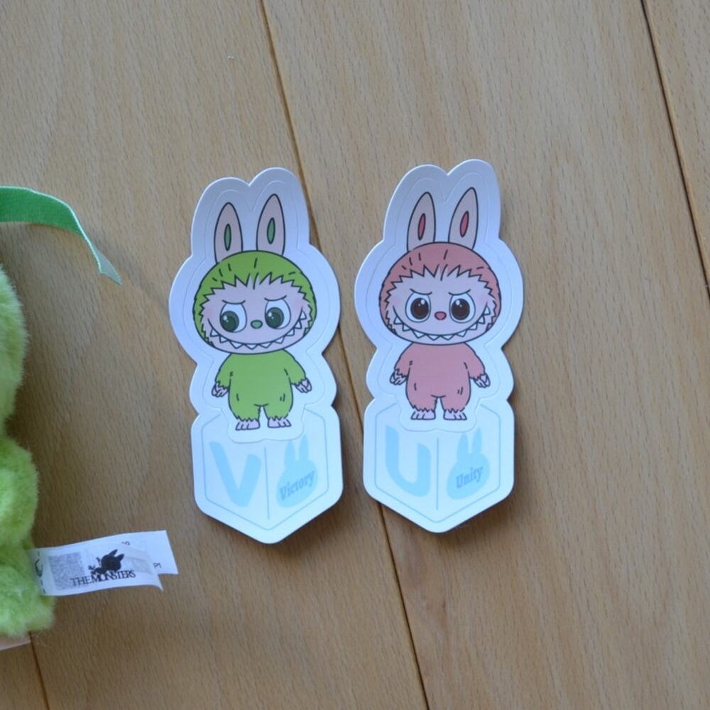 POP MART Pin for Love Labubu Plush Pendants Bag Charms U and V - Picture 2 of 6